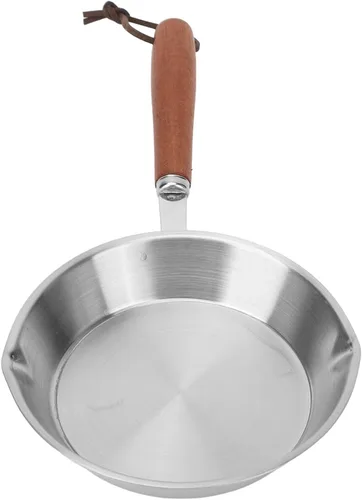 Vista 4 de Sartén, sartén de acero inoxidable de calentamiento rápido uniforme para cocina de inducción para restaurante (4.7 in)