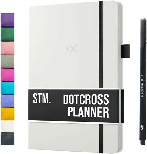 Vista 10 de Planificador Diario 2026 (Sin Fecha) A5 Dotcross Tu Organizador Diario Todo en Uno, Agenda Semanal a Primera Vista, Libro de Calendario Anual