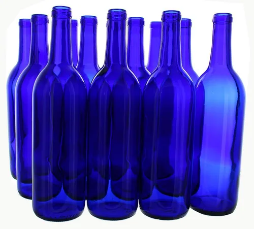 Vista 2 de Botellas de vidrio azul cobalto de 25.4 fl oz, 12 por caja