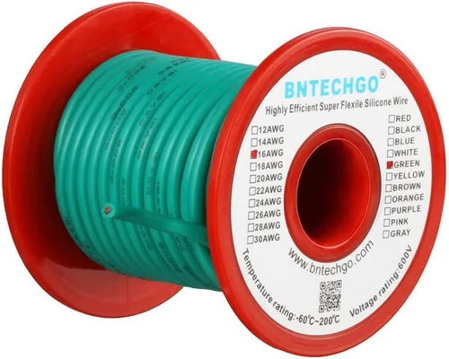 Vista 37 de BNTECHGO Alambre de silicona de calibre 16 rojo y negro cada 25 pies 2 Alambre de silicona calibre 16 rojo y negro