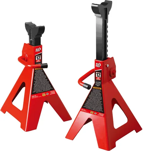 Vista 11 de BIG RED T42202 Torin Steel Jack Stands: Capacidad de 2 toneladas (4,000 lb), rojo, 1 par