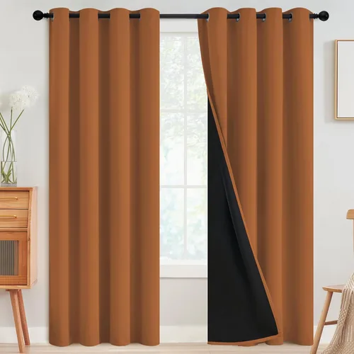 Vista 66 de SimpleHome - Cortinas opacas 100% para recámara, cortinas de ventana con ojales beige, con aislamiento térmico, cortinas de oscurecimiento