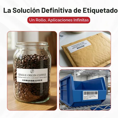Vista 7 de Rockland Guard Etiquetas térmicas directas de 3 x 1 pulgada (1,300/rollo) - Etiquetas de código de barras FNSKU de Logística de Amazon, etiquetas