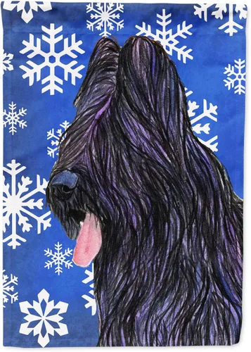 Vista 13 de Caroline's Treasures SC9374GF Bulldog English Snow flakes Holiday Garden Flag Buzón Bandera decorativa para patio exterior, patio, obras de arte