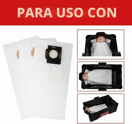 Vista 4 de 49-90-2016 Bolsas de polvo de lana para MILWAU-KEE 0960-20