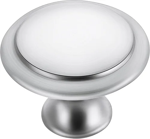 Vista 11 de Ravinte - Paquete de 10 pomos dorados para alacenas de cocina de 1-1/4 pulgadas, de acero inoxidable, tiradores redondos para cajones, manijas