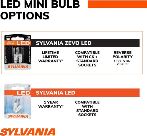 Vista 3 de Sylvania Zevo 3156 Bombilla LED (2 unidades), color rojo, Ambar