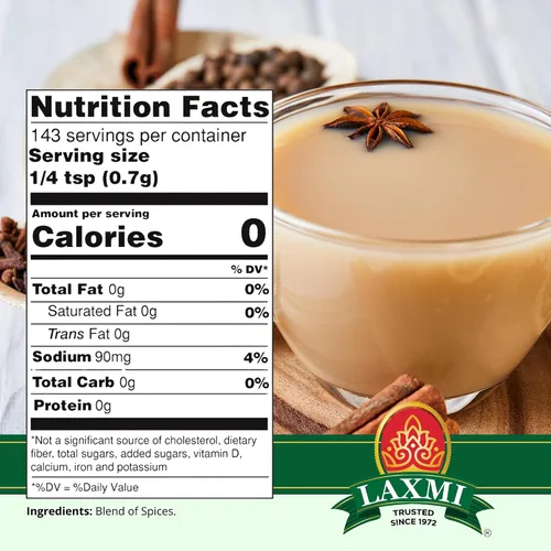 Vista 2 de Laxmi Masala - Té natural tradicional indio Masala - 3.5 oz (100 g)
