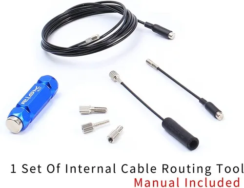 Vista 2 de Kit de herramientas de enrutamiento de cables internos para bicicleta compatible con carcasa de cable de 0.157-0.217 in, manguera hidráulica