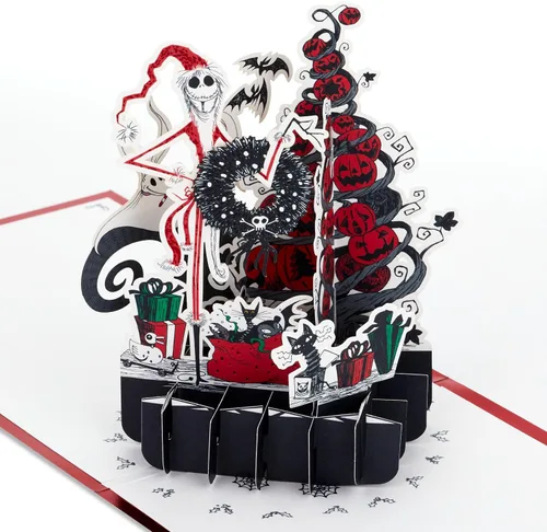 Vista 3 de Hallmark Tarjeta de Navidad desplegable Signature Paper Wonder (Nightmare Before Christmas)
