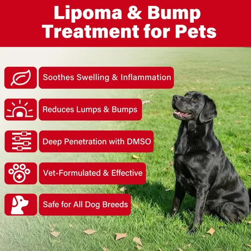 Vista 2 de Tratamiento de lipoma para perros y gatos, bálsamo para perros con aceite de ricino, crema DMSO, apoya la comodidad de las articulaciones