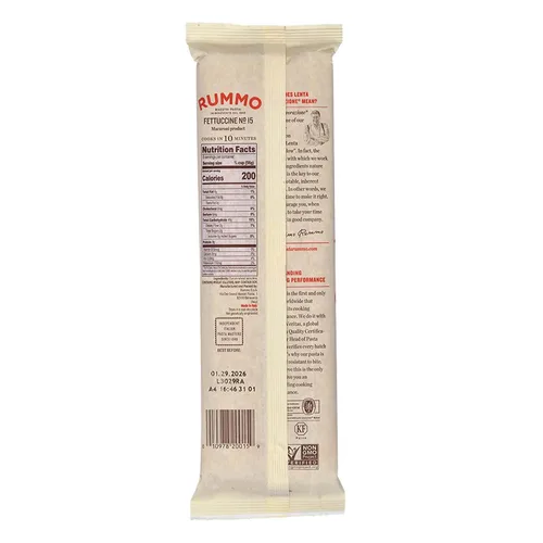 Vista 6 de Rummo Fettuccine Pasta N.15 - Fideos de pasta Fettuccine, pasta seca, fettuccine de trigo duro, importado de Italia, 16 onzas (paquete de 3)