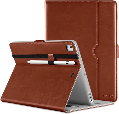 Vista 32 de DTTO para iPad de 9.7 pulgadas 5ª/6ª generación 2018/2017, funda con soporte para Apple Pencil, funda de cuero premium tipo folio con soporte