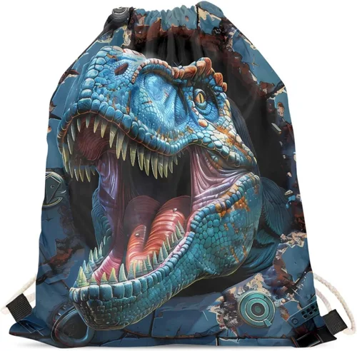 Vista 4 de AFPANQZ Mochila con cordón de diseño de animales geniales, mochila casual para viajes, deportes, bolsa de cincha para hombres, mujeres, niños