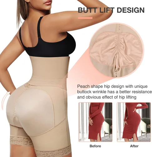 Vista 4 de FeelinGirl Faja moldeadora para mujer con control de abdomen, moldeador de glúteos, pantalones cortos más delgados con envoltura de cintura extraíble