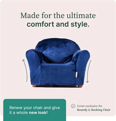 Vista 4 de KEET Roundy - Silla para niños, silla combinada con funda, color azul marino