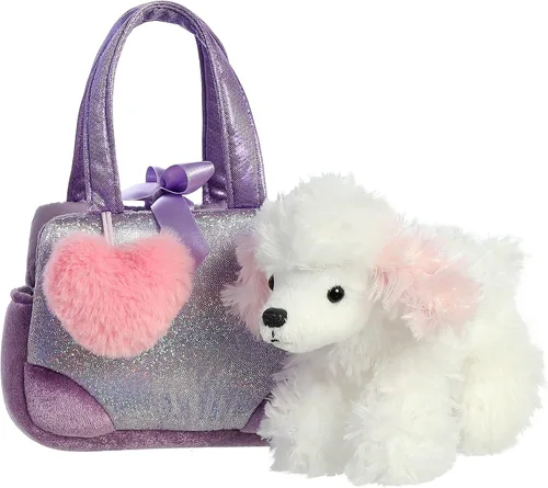 Vista 5 de Aurora® Fashion Fancy Pals™ Trendy Sparkle Purple™ - Peluche con elegante bolso para divertirse con disfraz, perfecto para niños de 3 años