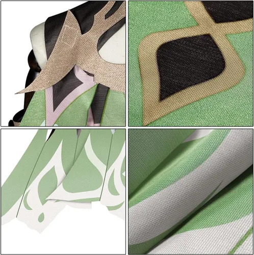 Vista 6 de Genfeli Genshin Impact Nahida - Disfraz completo de cosplay de juego de roles para Halloween, talla XL