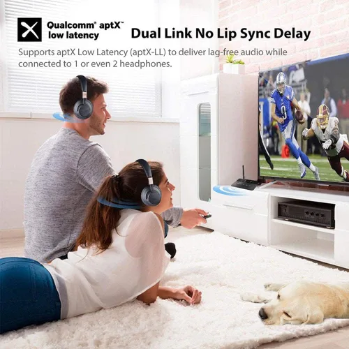 Vista 8 de 2 In1 80M Rango Bluetooth 5.0 Receptor Transmisor CSR Aptx Adaptador de Audio 3.MM Audio TX RX RCA USB Dongle inalámbrico para TV PC Accesorio
