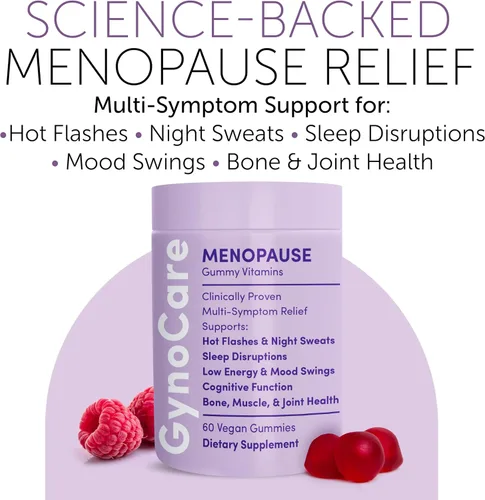 Vista 9 de Suplementos para la menopausia para mujeres Vitaminas gomosas para la menopausia Alivio para sofocos, sudores nocturnos y cambios de humor