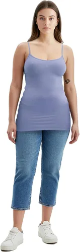 Vista 200 de Emmalise Camisola larga casual básica para mujer, con tirantes ajustables, top en capas