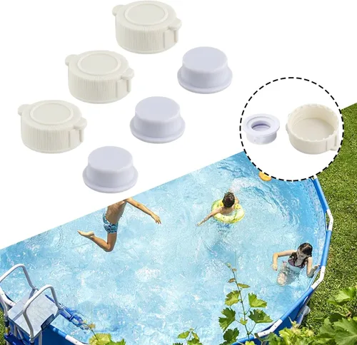 Vista 2 de Pool Drain Cap Replacement Part 10043 10044 White(3 Sets)
