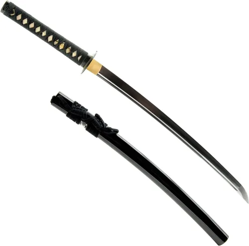 Vista 16 de Handmade Sword Espadas wakizashi samurai japonesas, prácticas, forjadas a mano, acero al carbono 1045/1095, templado calentado, espiga completa