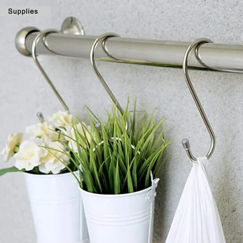 Vista 6 de Paquete de 10 ganchos en S resistentes de 3.5 pulgadas para plantas, exteriores, ligeros, tazas, ganchos grandes, color negro