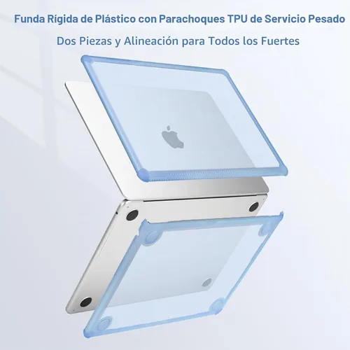 Vista 4 de MOSISO - Funda compatible con MacBook Air de 13 pulgadas M5 2026 M4 M3 M2 2025-2022 A3449 A3240 A3113 A2681, Kit 3 en 1 resistente a las grietas