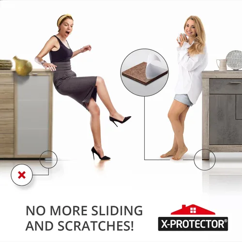 Vista 6 de Almohadillas Antideslizantes para Muebles X-PROTECTOR 48 PIEZAS - 32 piezas Redondas de 1" + 16 piezas Cuadradas de 2" Agarraderas para Muebles!