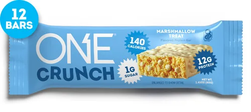 Vista 4 de ONE - Barras de proteína crujientes, sabor malvavisco, barras de proteína sin gluten con 12 g de proteína y 1 g de azúcar, productos básicos