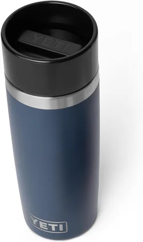 Vista 50 de YETI Rambler - Botella de viaje de 8 onzas, acero inoxidable, aislada al vacío con tapa a prueba de fugas, color negro