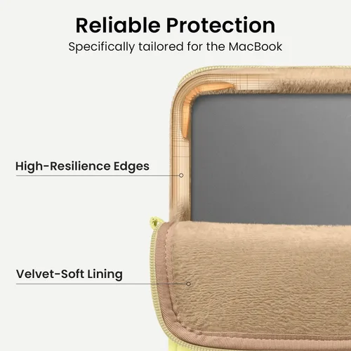 Vista 3 de tomtoc Funda protectora 360 para MacBook Air M5/A3449 (2026)/M4/M3/M2 A3240 A3113, MacBook Neo A18 y MacBook Pro M2/M1, bolsa acolchada suave