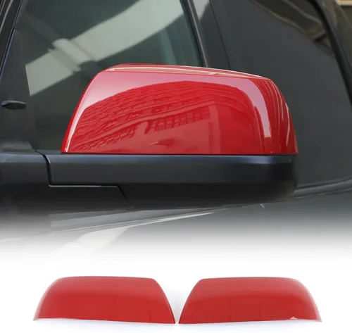 Vista 9 de Adhesivo ABS para cubierta de espejo retrovisor lateral exterior compatible con Toyota Tundra 2007-2021 Crew Max Sequoia 2008-2020 Accesorios
