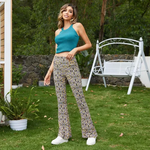 Vista 134 de TNNZEET Leggings acampanados negros para mujer, pantalones de yoga cruzados con bolsillos, corte de bota, leggings acampanados