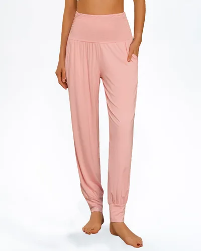 Vista 5 de Kivdol Paquete de 3 pantalones de yoga cómodos para mujer, holgados, de cintura alta, pantalones de entrenamiento cómodos con bolsillos