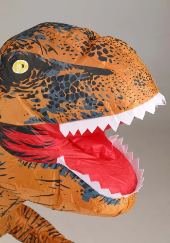 Vista 5 de Disfraz Inflable de Dinosaurio T-Rex para Adultos para Montar Multicolor
