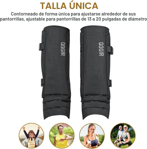 Vista 6 de QOGIR Polainas de serpiente para cazar: protectores de serpiente duraderos, polainas de polaina de serpiente para hombres y mujeres, protección Negro