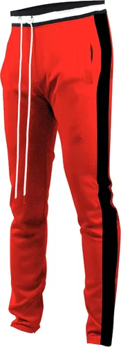 Vista 30 de SCREENSHOT-Track Pants S41700 Mens Premium Slim Athletic Fitness Lifestyle Workout Bottoms - Classic Fit S41700 Bk/Pu