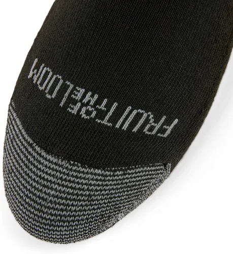 Vista 3 de Fruit of the Loom Men's Dual Defense Odor Protection Socks Tobillo - Paquete de 10 - Negro