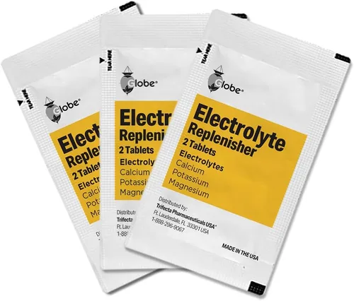Vista 2 de Globe - Tabletas reponedoras de electrolitos, 500 unidades, paquete de soporte de hidratación Calcium Potassium Magnesium Blend, Single Use