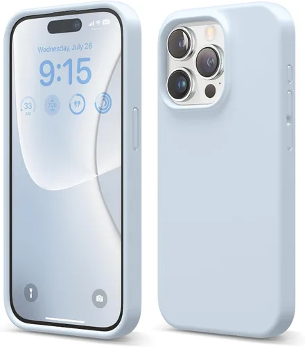 Vista 30 de elago Compatible con Funda para iPhone 15 Pro, funda de silicona líquida, funda protectora de cuerpo completo, a prueba de golpes, funda delgada