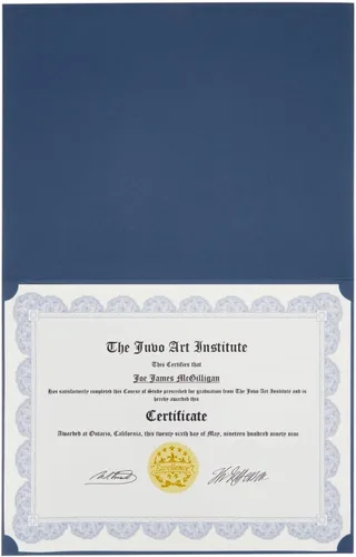 Vista 5 de Sustainable Greetings Kit de soporte para certificados, azul marino, cartulina de certificado de 300GSM, 24 soportes, 24 papeles y 24 sellos
