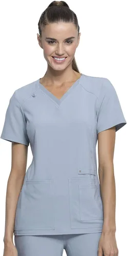 Vista 12 de Cherokee Top médico médico Iflex con cuello en V Panel Top CK605 Negro