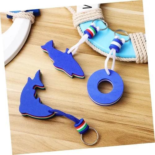 Vista 7 de 3 llaveros flotantes para llaves de barco para deportes acuáticos clave para pesca, natación y actividades de surf, Azul, Mediana