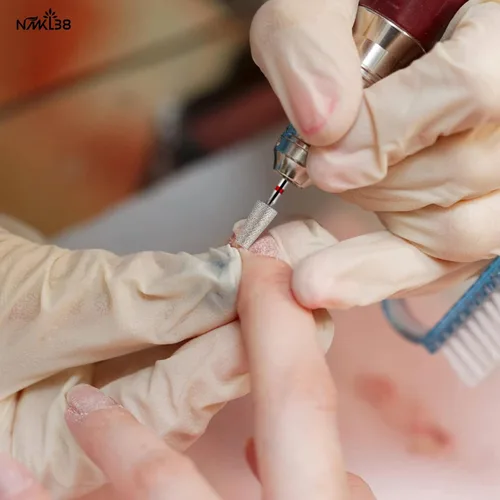 Vista 5 de Brocas de diamante de barril para uñas, cortador de fresado rotativo para cutículas, accesorios para máquinas de taladro de uñas (1D-F)