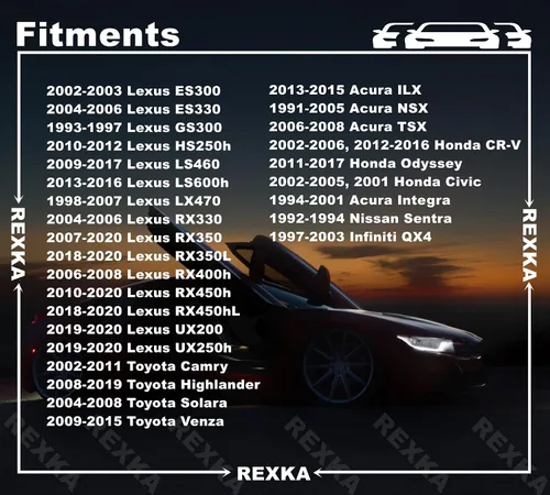 Vista 3 de Rexka 30pcs 0.315 in Agujero Tipo Empuje Retiners Clip de la cubierta para Honda Acura 91505-SL0-003 Toyota 90467-08180 Nissan 01553-06361 Subaru