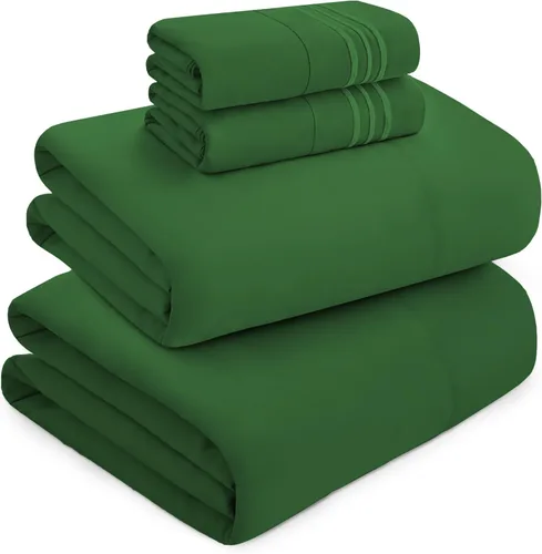 Vista 34 de Mocassi Juego de sábanas de lujo de 4 piezas, calidad prémium de hotel de 1800 hilos, ajuste fácil, sábanas y fundas de almohada resistentes a