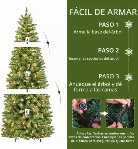 Vista 7 de Árbol de Navidad preiluminado con lápiz delgado de 6 pies con 10 200 luces LED blancas cálidas y multicolor, 544 puntas de ramas, pedal de pie Basic