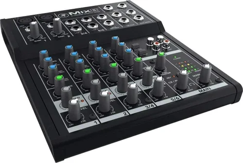 Vista 4 de Mackie -Mix8- Mezclador Analógico Compacto de Escritorio de 8 Canales de Tamaño Mediano para Sonido en Vivo 2 Canales de Entrada de Micrófono/Línea